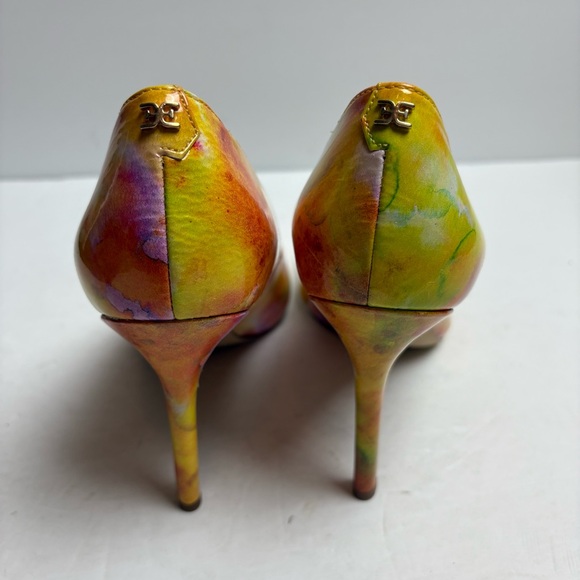 Sam Edelman Hazel Heels Stiletto Pumps Shoes Lemon Zest Floral Women’s size 7.5 - Picture 8 of 13